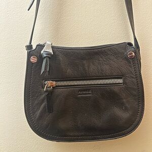 Aimee Kestenberg Black Crossbody Bag with Silver Details